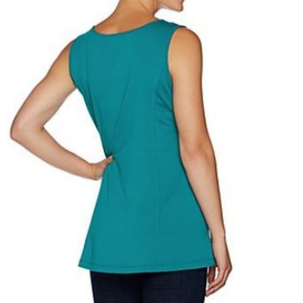 Susan Graver Modern Stretch Cotton Modal Tank  12220 - Picture 2 of 2